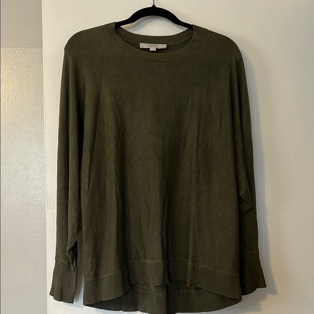 LOFT Olive Green Long Sleeve Tunic